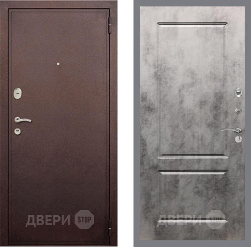 Дверь Рекс (REX) 2 Медный Антик FL-117 Бетон темный в Павловском Посаде