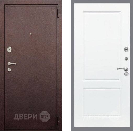 Входная металлическая Дверь Рекс (REX) 2 Медный Антик FL-117 Силк Сноу в Павловском Посаде