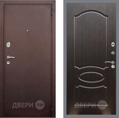 Входная металлическая Дверь Рекс (REX) 2 Медный Антик FL-128 Венге светлый в Павловском Посаде