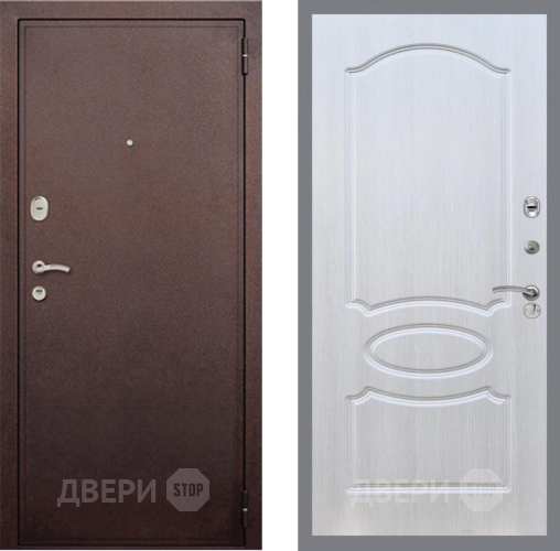 Входная металлическая Дверь Рекс (REX) 2 Медный Антик FL-128 Лиственница беж в Павловском Посаде