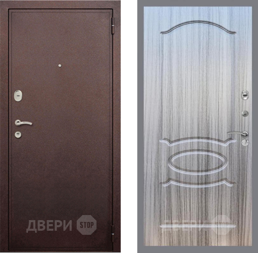 Входная металлическая Дверь Рекс (REX) 2 Медный Антик FL-128 Сандал грей в Павловском Посаде