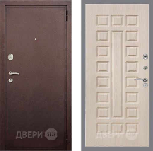 Входная металлическая Дверь Рекс (REX) 2 Медный Антик FL-183 Беленый дуб в Павловском Посаде