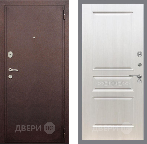 Входная металлическая Дверь Рекс (REX) 2 Медный Антик FL-243 Лиственница беж в Павловском Посаде
