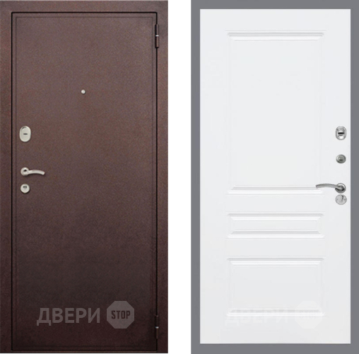 Входная металлическая Дверь Рекс (REX) 2 Медный Антик FL-243 Силк Сноу в Павловском Посаде