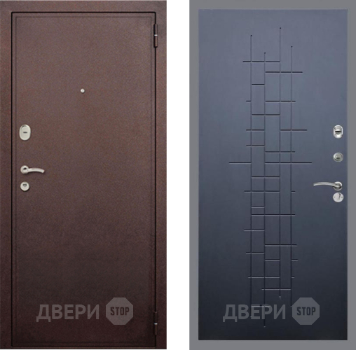 Входная металлическая Дверь Рекс (REX) 2 Медный Антик FL-289 Ясень черный в Павловском Посаде