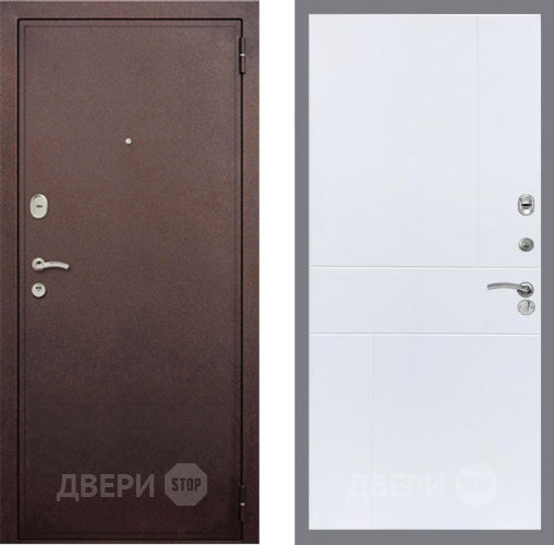 Входная металлическая Дверь Рекс (REX) 2 Медный Антик FL-290 Силк Сноу в Павловском Посаде
