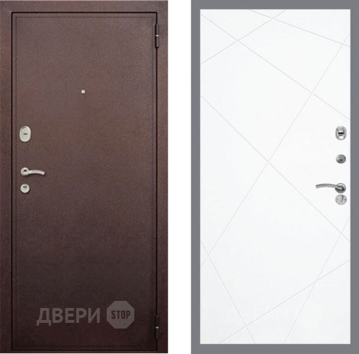 Входная металлическая Дверь Рекс (REX) 2 Медный Антик FL-291 Силк Сноу в Павловском Посаде