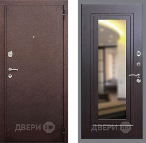 Дверь Рекс (REX) 2 Медный Антик FLZ-120 Венге в Павловском Посаде