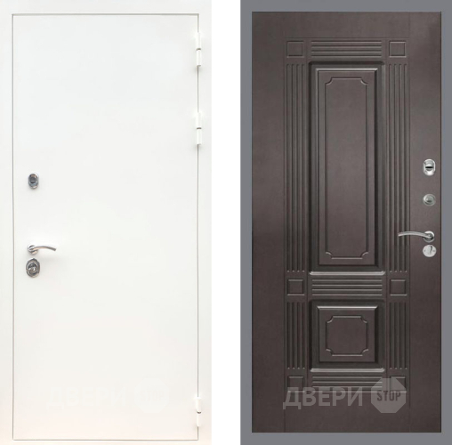 Входная металлическая Дверь Рекс (REX) 5 Белая Шагрень FL-2 Венге в Павловском Посаде