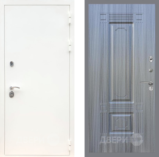 Входная металлическая Дверь Рекс (REX) 5 Белая Шагрень FL-2 Сандал грей в Павловском Посаде