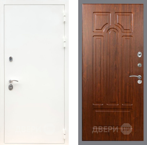 Входная металлическая Дверь Рекс (REX) 5 Белая Шагрень FL-58 Морёная берёза в Павловском Посаде