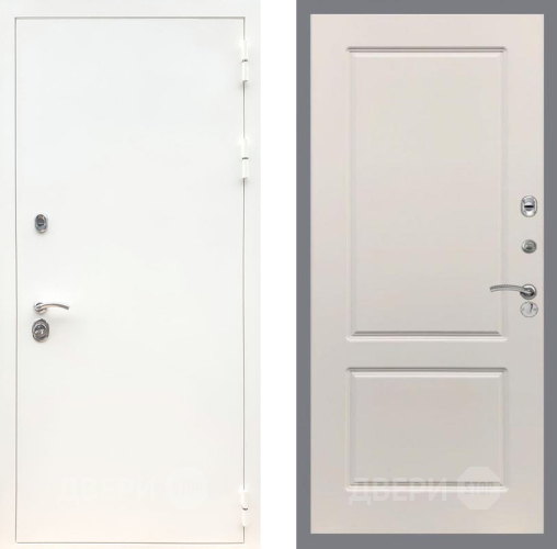 Входная металлическая Дверь Рекс (REX) 5 Белая Шагрень FL-117 Шампань в Павловском Посаде