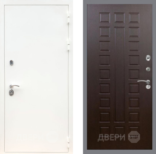 Дверь Рекс (REX) 5 Белая Шагрень FL-183 Венге в Павловском Посаде