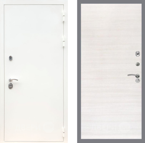 Входная металлическая Дверь Рекс (REX) 5 Белая Шагрень GL Акация в Павловском Посаде