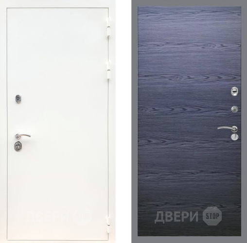 Дверь Рекс (REX) 5 Белая Шагрень GL Дуб тангенальный черный в Павловском Посаде