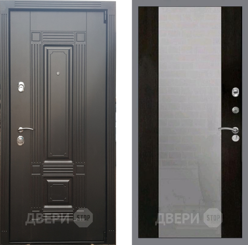 Входная металлическая Дверь Рекс (REX) 9 СБ-16 Зеркало Венге в Павловском Посаде
