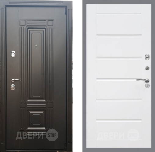 Входная металлическая Дверь Рекс (REX) 9 Сити Белый ясень в Павловском Посаде