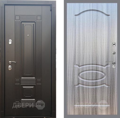 Входная металлическая Дверь Рекс (REX) 9 FL-128 Сандал грей в Павловском Посаде