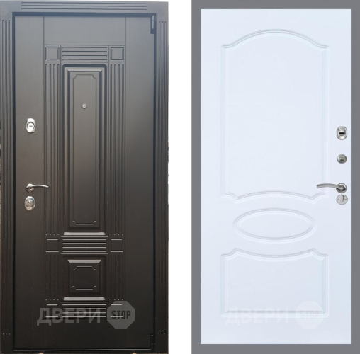 Входная металлическая Дверь Рекс (REX) 9 FL-128 Силк Сноу в Павловском Посаде