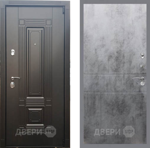 Входная металлическая Дверь Рекс (REX) 9 FL-290 Бетон темный в Павловском Посаде