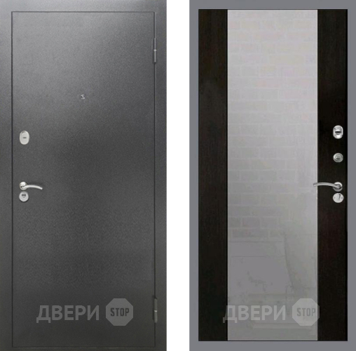 Дверь Рекс (REX) 2А Серебро Антик СБ-16 Зеркало Венге в Павловском Посаде