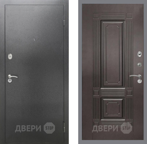 Входная металлическая Дверь Рекс (REX) 2А Серебро Антик FL-2 Венге в Павловском Посаде