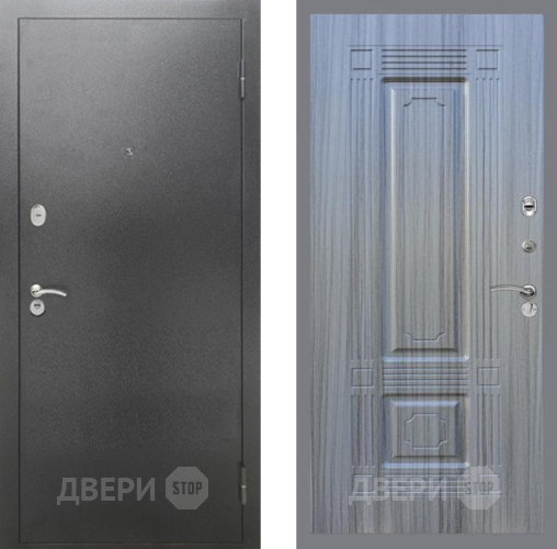 Входная металлическая Дверь Рекс (REX) 2А Серебро Антик FL-2 Сандал грей в Павловском Посаде