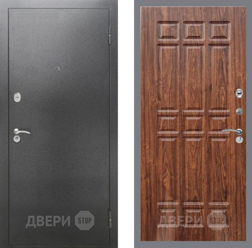 Входная металлическая Дверь Рекс (REX) 2А Серебро Антик FL-33 орех тисненый в Павловском Посаде