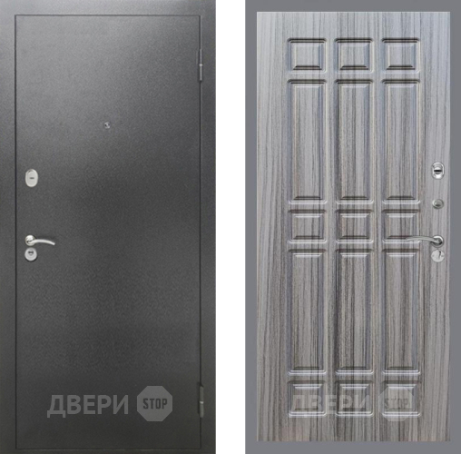 Входная металлическая Дверь Рекс (REX) 2А Серебро Антик FL-33 Сандал грей в Павловском Посаде