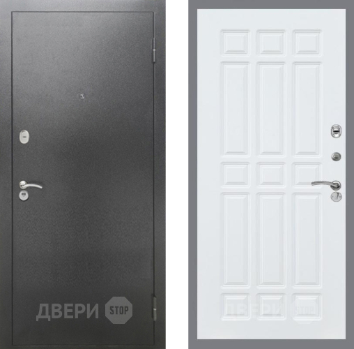 Входная металлическая Дверь Рекс (REX) 2А Серебро Антик FL-33 Силк Сноу в Павловском Посаде