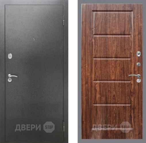 Входная металлическая Дверь Рекс (REX) 2А Серебро Антик FL-39 орех тисненый в Павловском Посаде