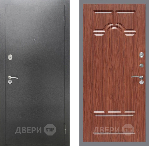 Входная металлическая Дверь Рекс (REX) 2А Серебро Антик FL-58 орех тисненый в Павловском Посаде