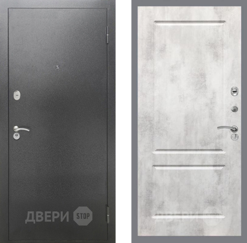 Дверь Рекс (REX) 2А Серебро Антик FL-117 Бетон светлый в Павловском Посаде