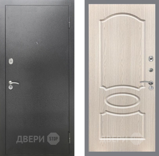 Входная металлическая Дверь Рекс (REX) 2А Серебро Антик FL-128 Беленый дуб в Павловском Посаде