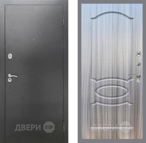 Дверь Рекс (REX) 2А Серебро Антик FL-128 Сандал грей в Павловском Посаде
