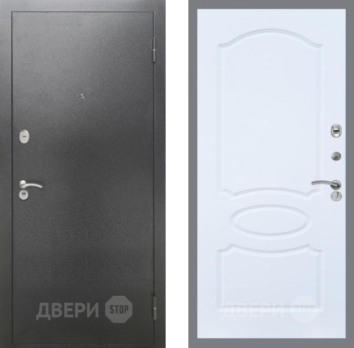 Дверь Рекс (REX) 2А Серебро Антик FL-128 Силк Сноу в Павловском Посаде