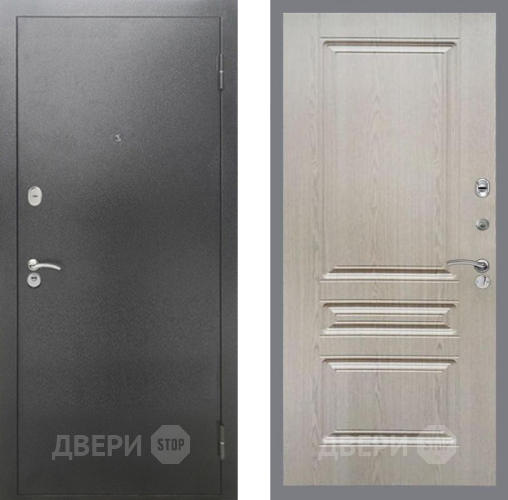 Входная металлическая Дверь Рекс (REX) 2А Серебро Антик FL-243 Беленый дуб в Павловском Посаде