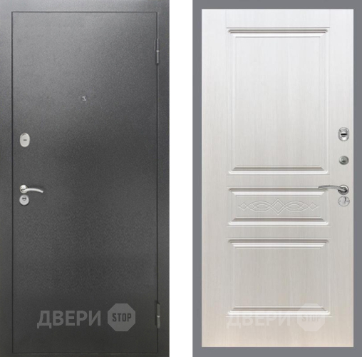Входная металлическая Дверь Рекс (REX) 2А Серебро Антик FL-243 Лиственница беж в Павловском Посаде
