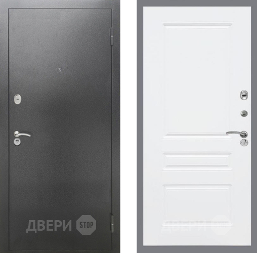 Дверь Рекс (REX) 2А Серебро Антик FL-243 Силк Сноу в Павловском Посаде