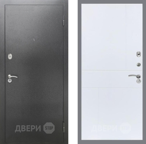 Входная металлическая Дверь Рекс (REX) 2А Серебро Антик FL-290 Силк Сноу в Павловском Посаде