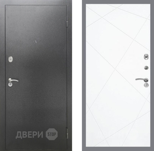 Дверь Рекс (REX) 2А Серебро Антик FL-291 Силк Сноу в Павловском Посаде