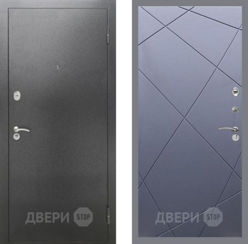 Дверь Рекс (REX) 2А Серебро Антик FL-291 Силк титан в Павловском Посаде