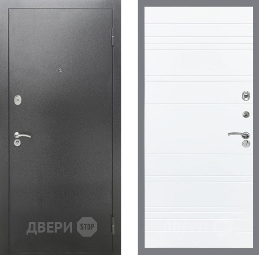Дверь Рекс (REX) 2А Серебро Антик Line Силк Сноу в Павловском Посаде