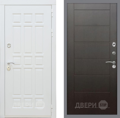 Входная металлическая Дверь Рекс (REX) 8 Силк Сноу Сити Венге в Павловском Посаде