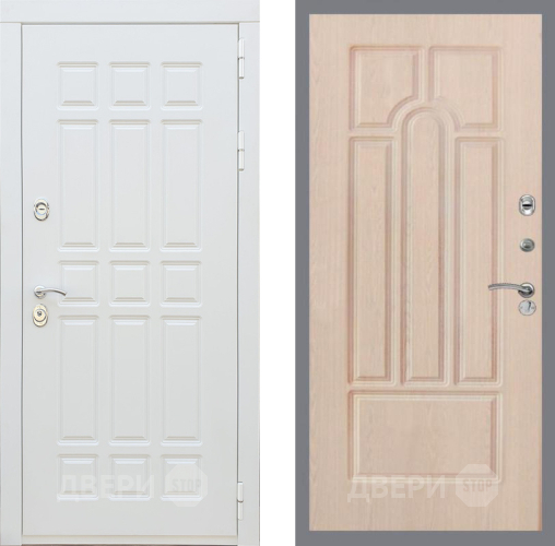 Входная металлическая Дверь Рекс (REX) 8 Силк Сноу FL-58 Беленый дуб в Павловском Посаде