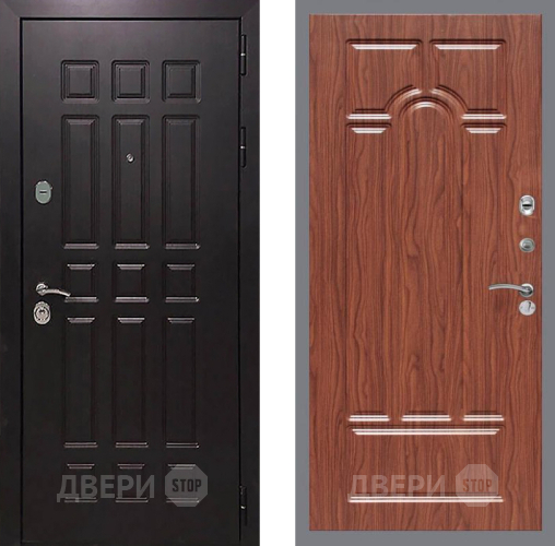 Входная металлическая Дверь Рекс (REX) 8 FL-58 орех тисненый в Павловском Посаде