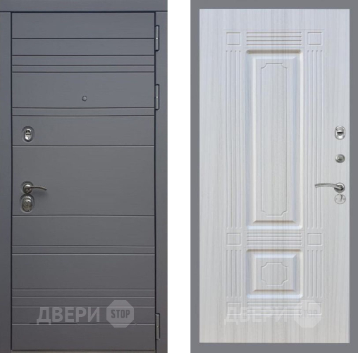 Входная металлическая Дверь Рекс (REX) 14 силк титан FL-2 Сандал белый в Павловском Посаде