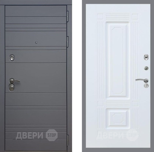 Входная металлическая Дверь Рекс (REX) 14 силк титан FL-2 Силк Сноу в Павловском Посаде