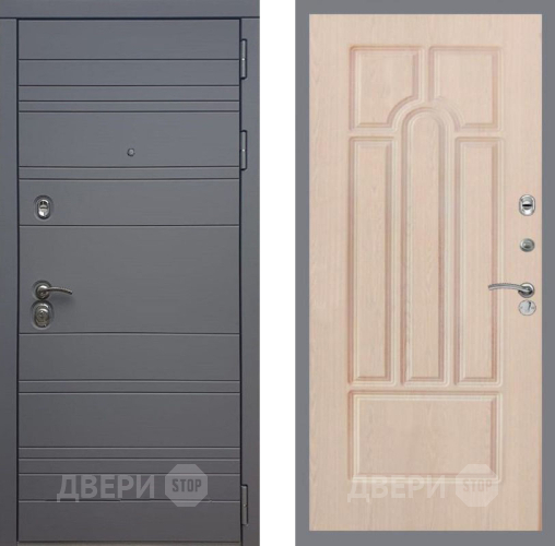 Входная металлическая Дверь Рекс (REX) 14 силк титан FL-58 Беленый дуб в Павловском Посаде