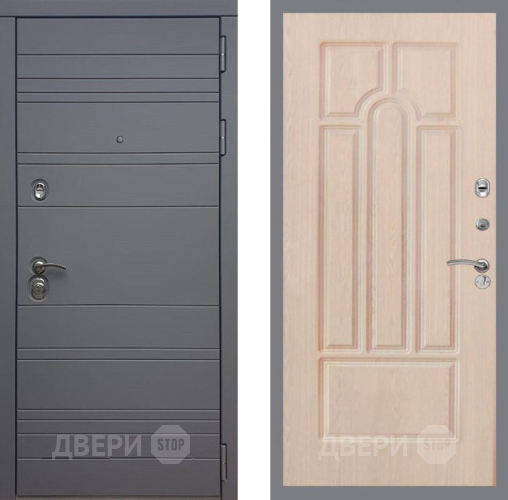 Входная металлическая Дверь Рекс (REX) 14 силк титан FL-58 Беленый дуб в Павловском Посаде